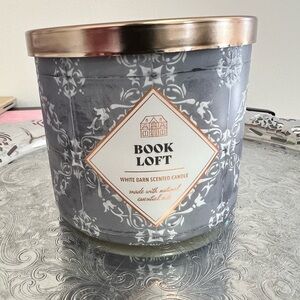 White Barn Book Loft Candle with Cream Label